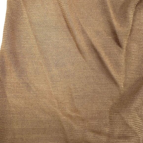 New Aya Muse Cinnabar Knit Tied Draped Halter Crop Top S Light Brown - Picture 4 of 6